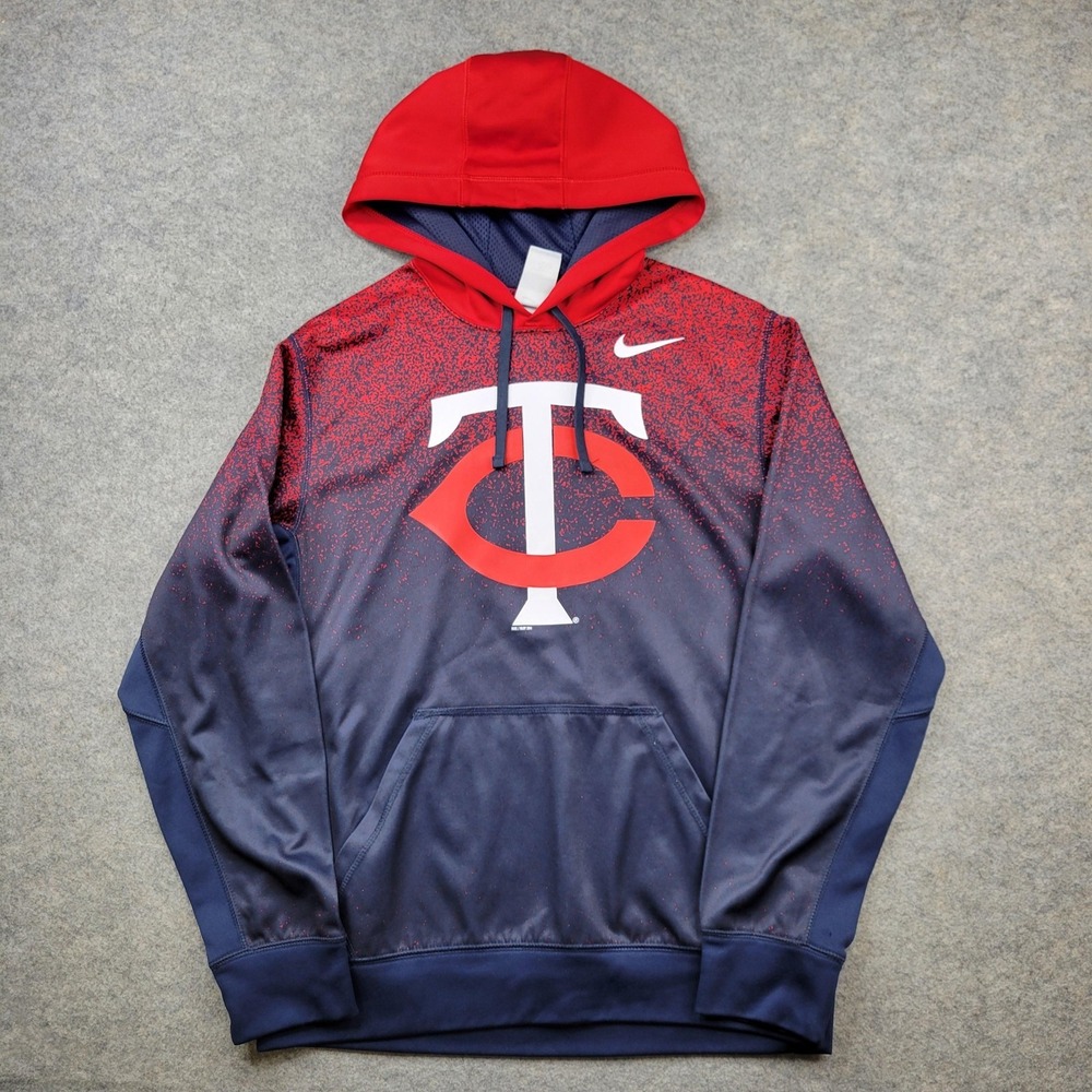 Minnesota Twins Hoodie Mens Small Blue Red MLB Baseball Nike Sweatshirt Pullover
